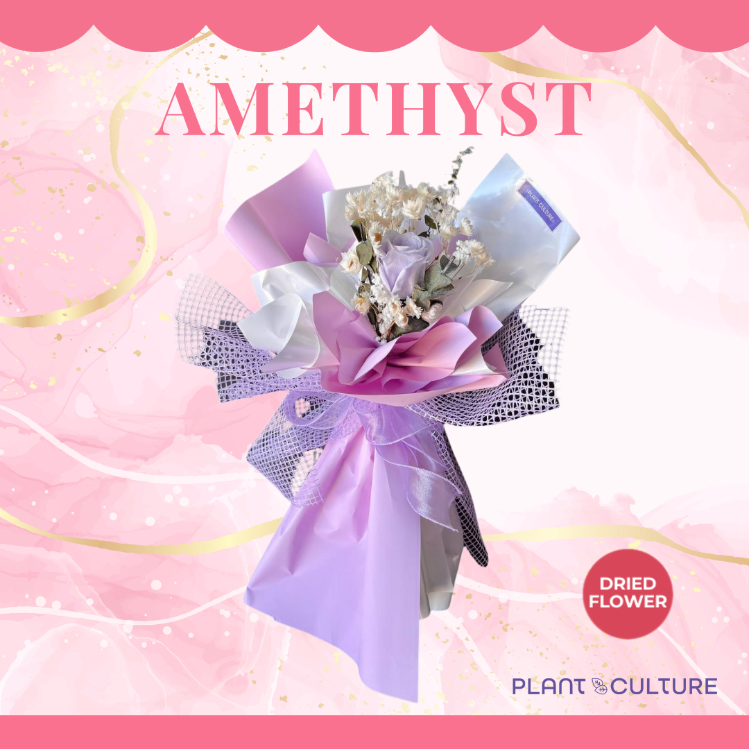 Amethyst Preserved Dried Flower Arrangement
