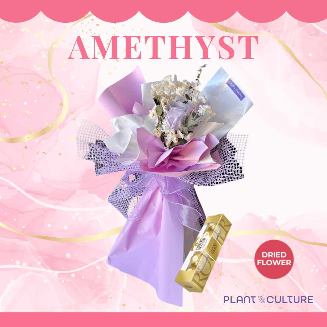 Amethyst Preserved Dried Flower Arrangement