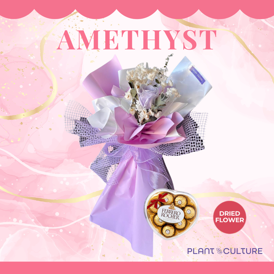 Amethyst Preserved Dried Flower Arrangement