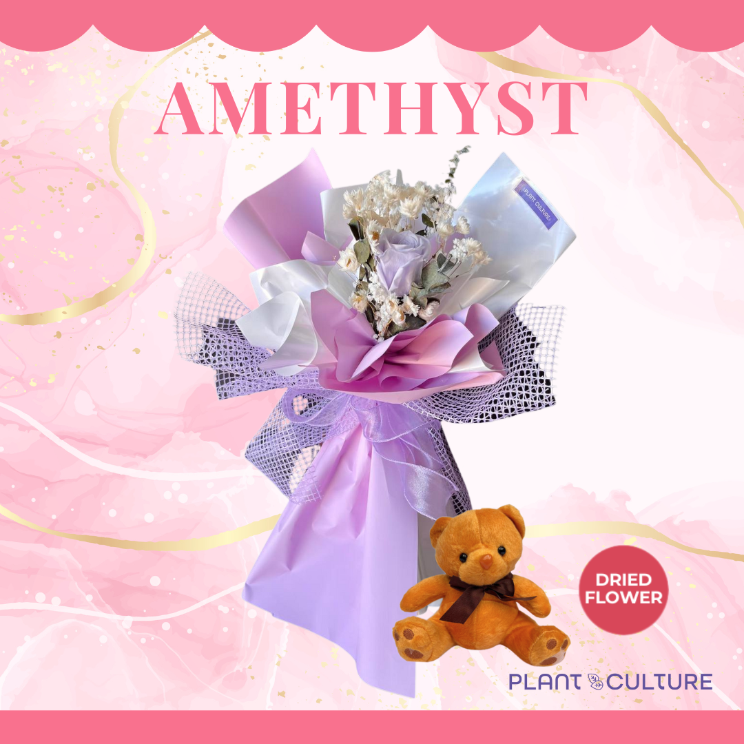 Amethyst Preserved Dried Flower Arrangement