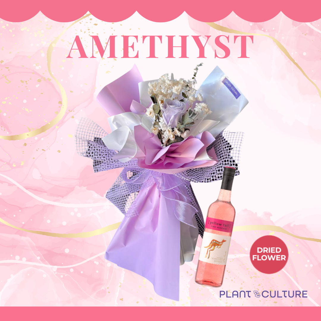 Amethyst Preserved Dried Flower Arrangement