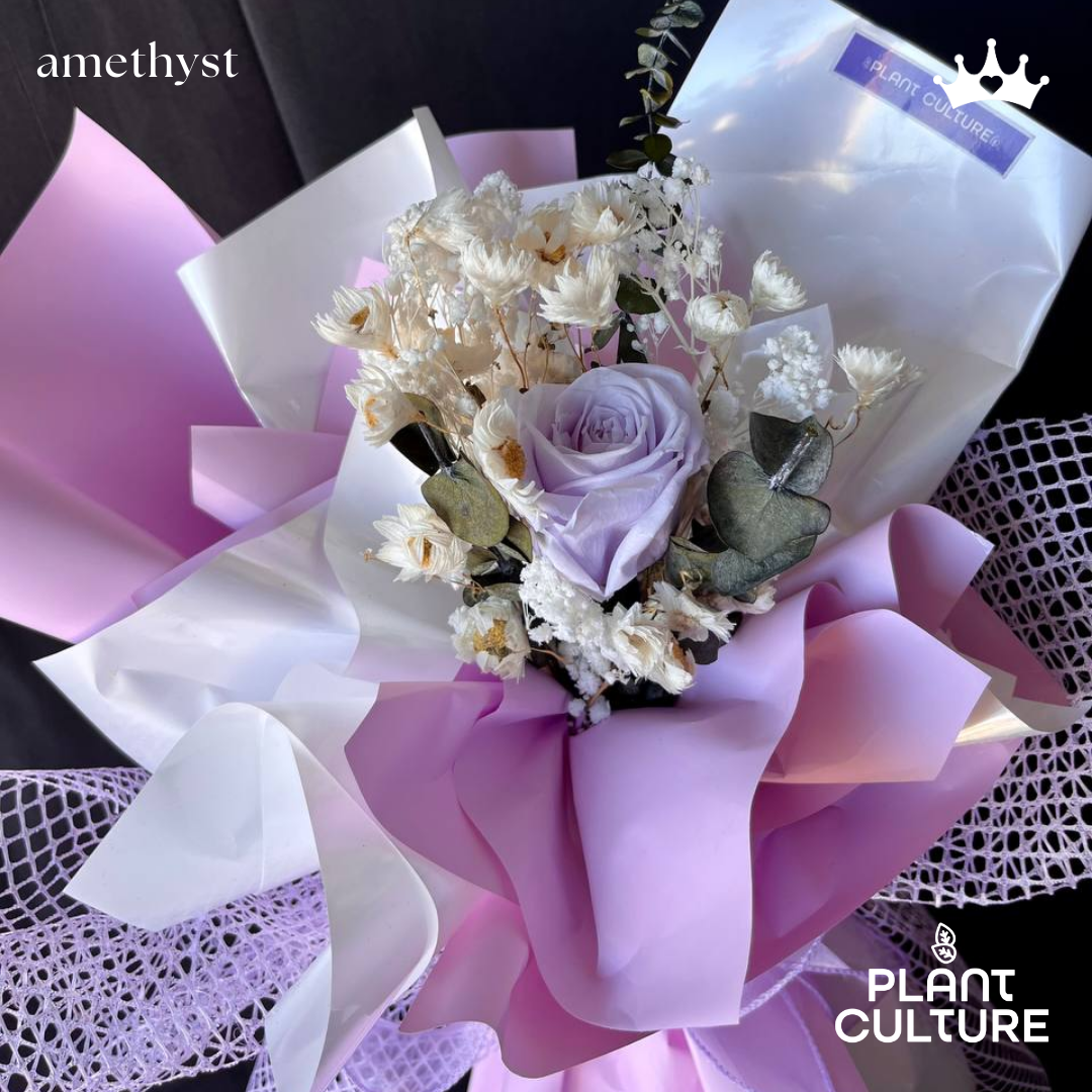 Amethyst Preserved Dried Flower Arrangement