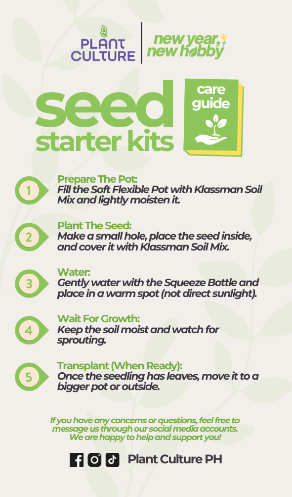 Plant Culture PH Vegetable Seed Starter Kit