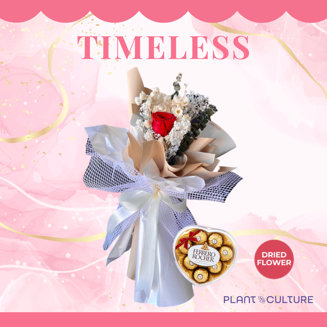 Timeless Preserved Red Dried Flower Arrangement