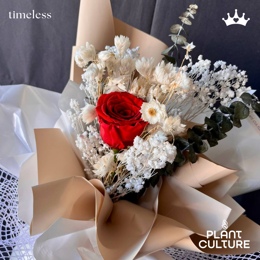 Timeless Preserved Red Dried Flower Arrangement
