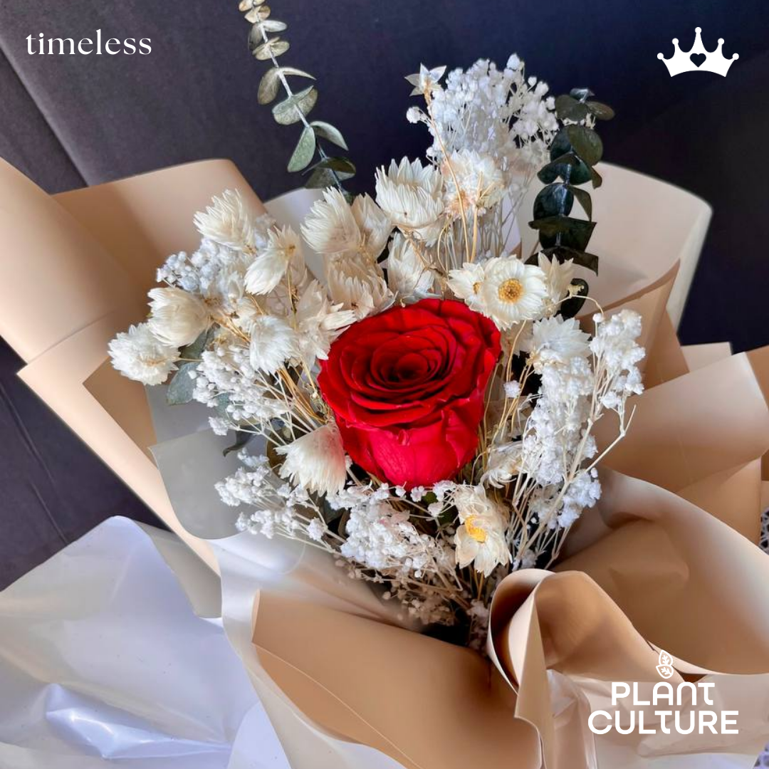 Timeless Preserved Red Dried Flower Arrangement