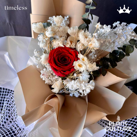 Timeless Preserved Red Dried Flower Arrangement