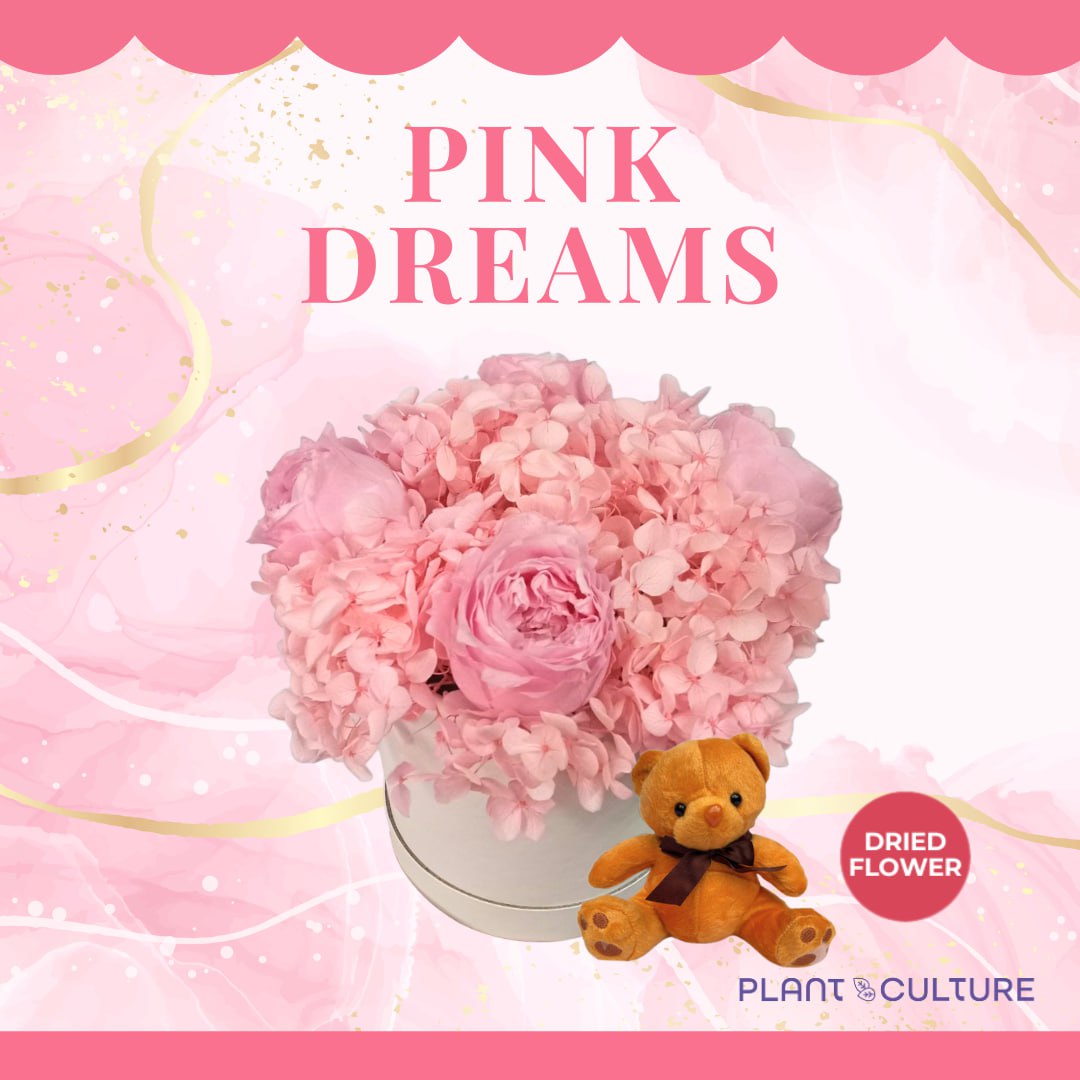 Pink Dreams Dried Flower Arrangement