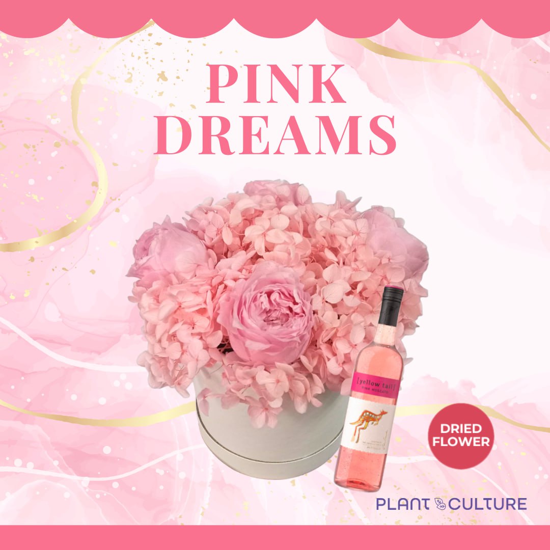 Pink Dreams Dried Flower Arrangement