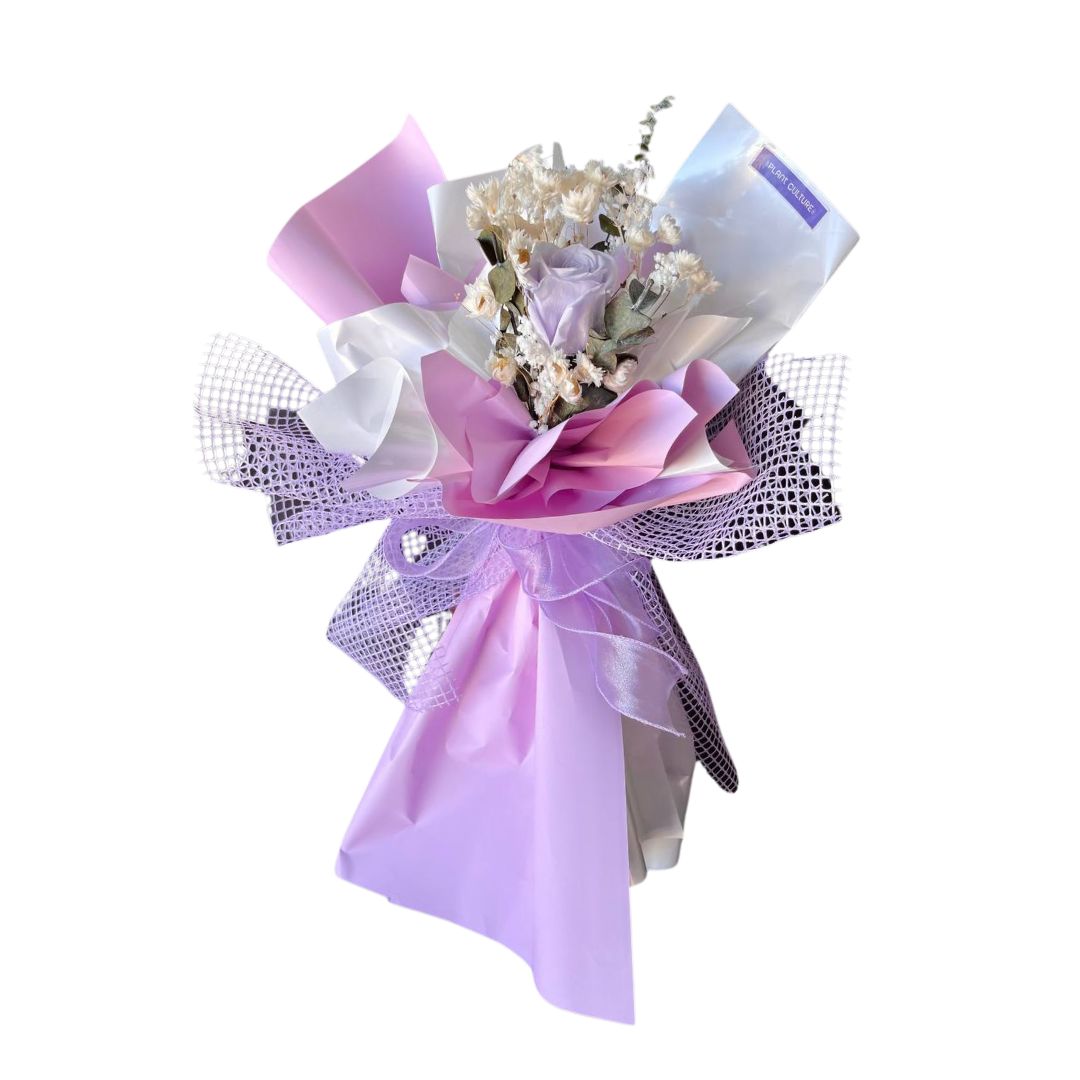 Amethyst Preserved Dried Flower Arrangement