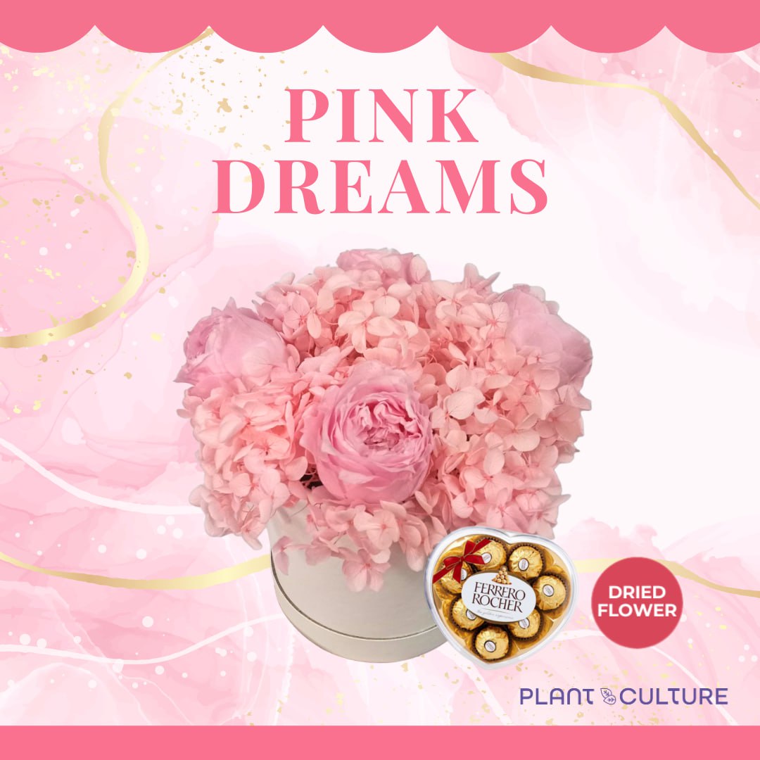 Pink Dreams Dried Flower Arrangement