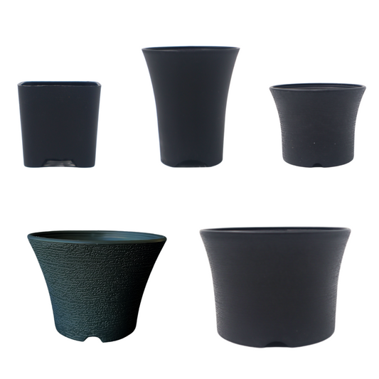 Black Thailand Plastic Pots 1pc for Plants, Cactus & Succulents