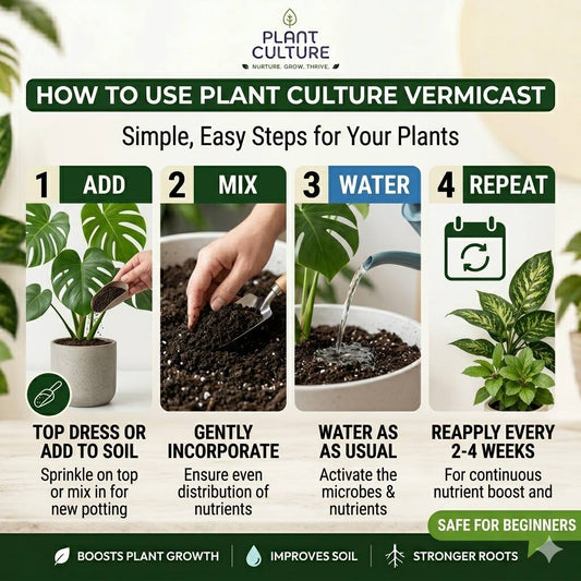 Plant Culture Vermicast Fertilizer 1kg Pure Organic Worm Castings Soil Booster