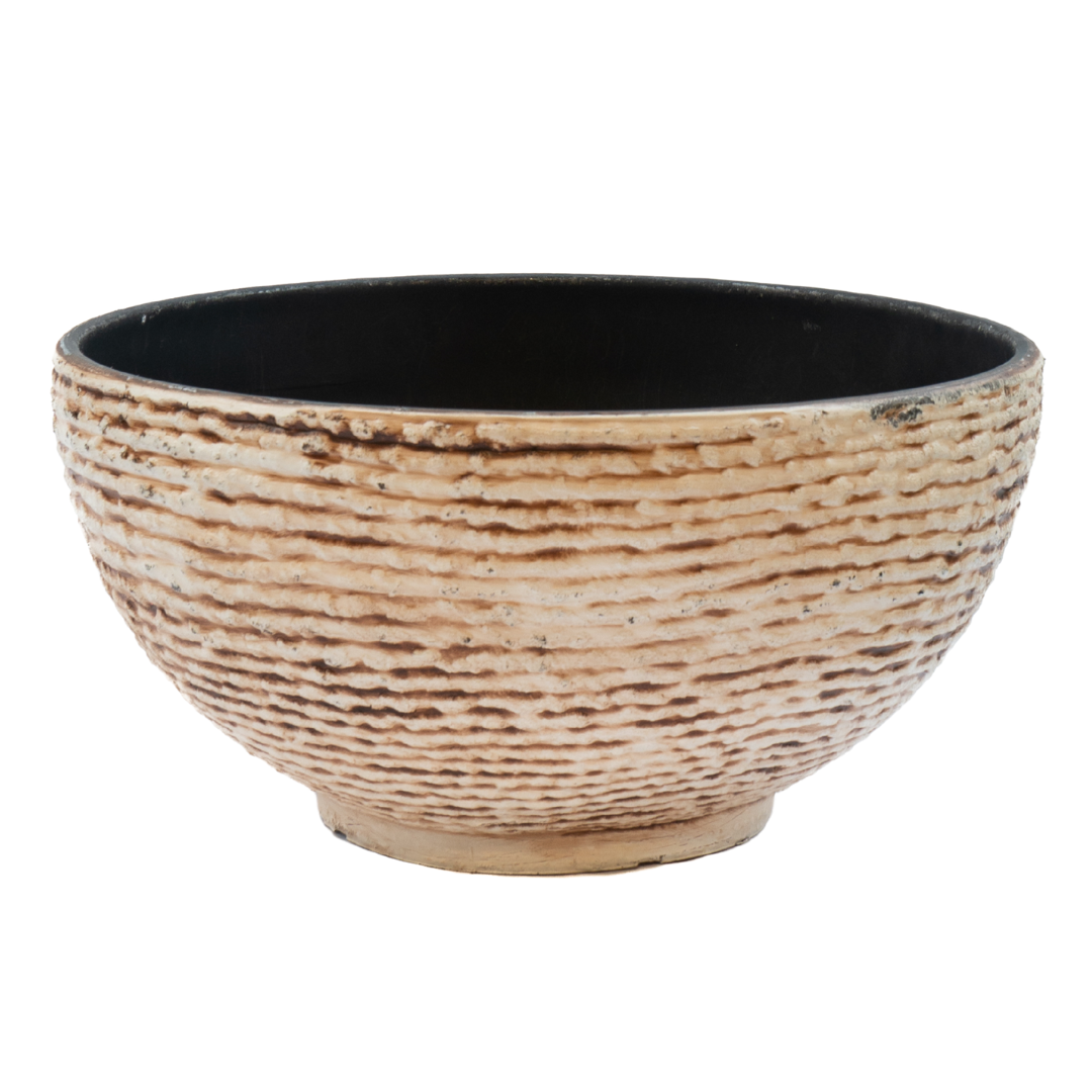 Classic Weave Design Bowl Planter | Plastic Pots