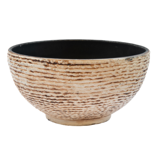 Classic Weave Design Bowl Planter | Plastic Pots