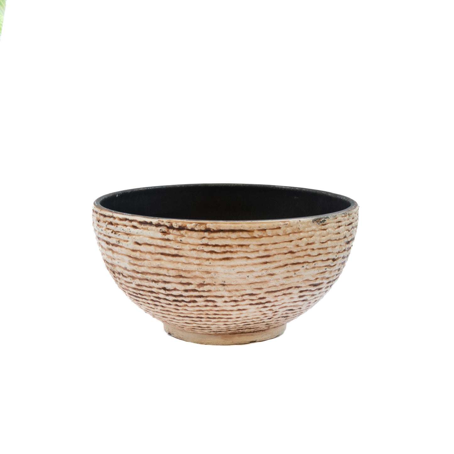 Classic Weave Design Bowl Planter | Plastic Pots