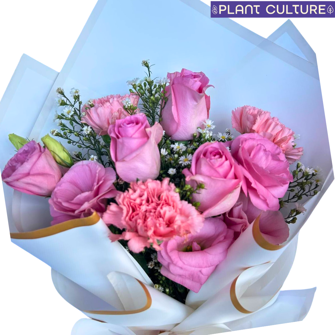 Pamela Assorted Pink Fresh Flowers Bouquet