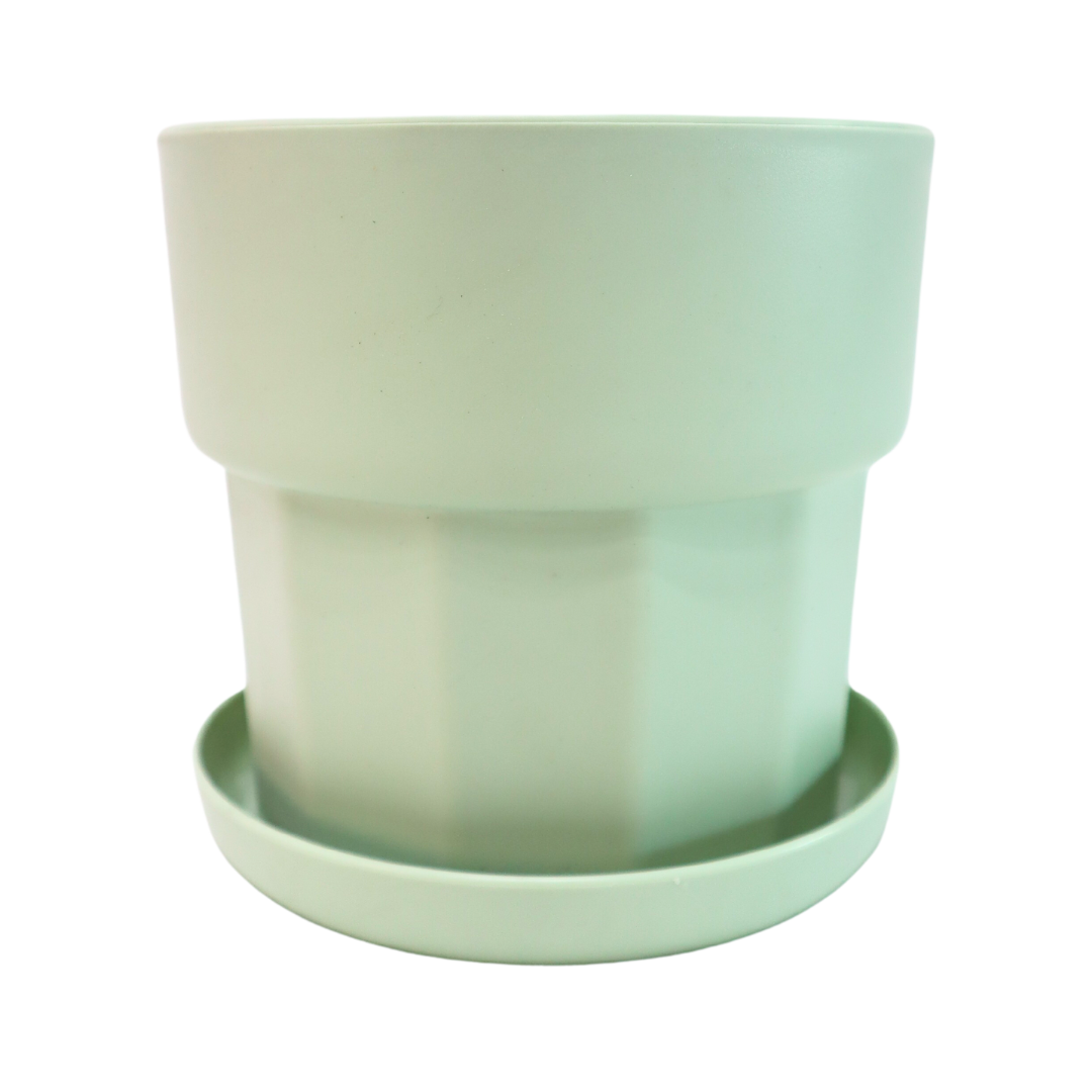 Modern Minimalist Planter with Catch Plate | Plastic Pots with Plant Saucer