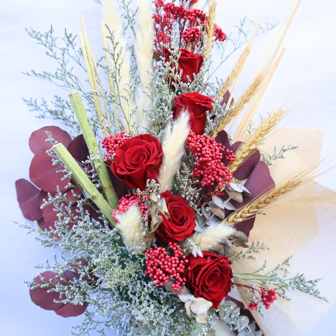 Vintage Romance Dried Flower Arrangement