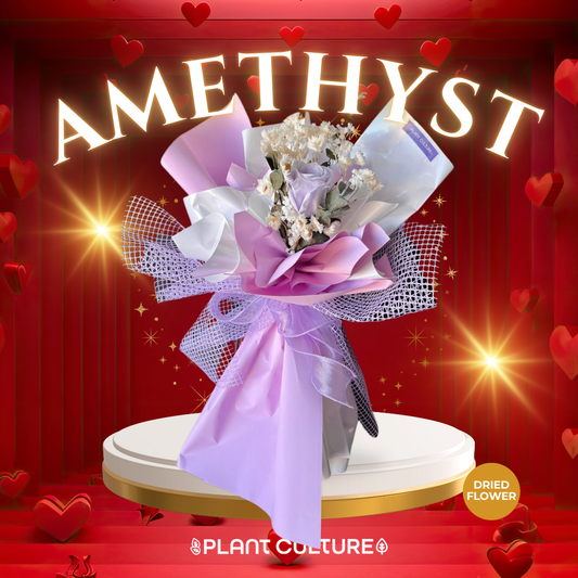 Amethyst Preserved Dried Flower Arrangement