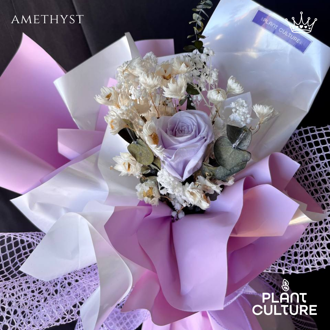 Amethyst Preserved Dried Flower Arrangement