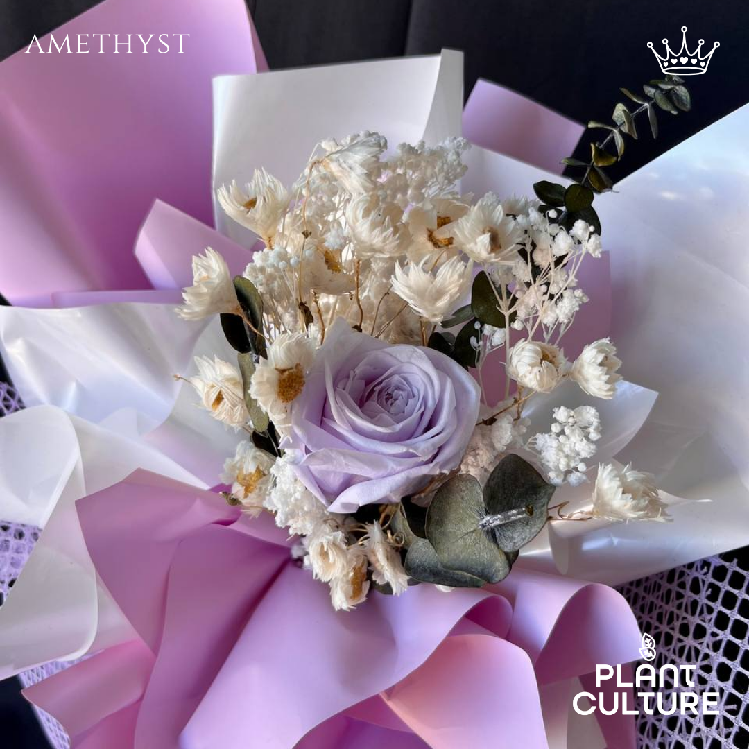 Amethyst Preserved Dried Flower Arrangement