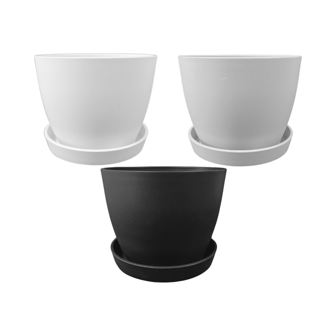 Plant Culture Urban Planter – B Series Classic Curve pot w/ Catch plate for Plants