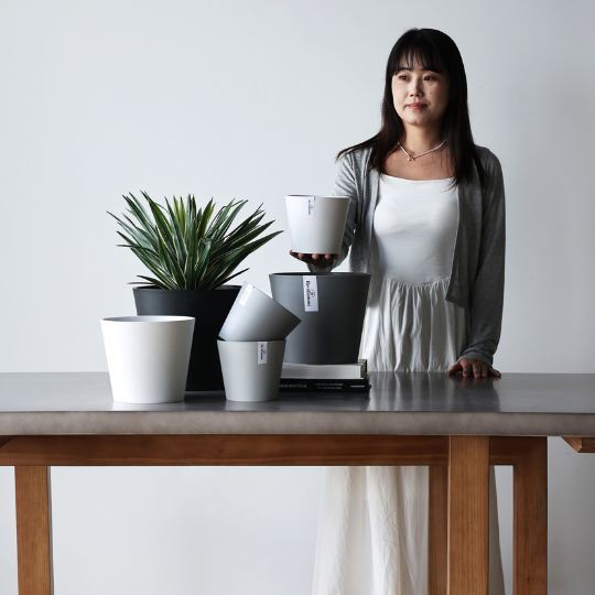 Plant Culture Urban Planter – Modern Taper w/ Catch Plate for plants