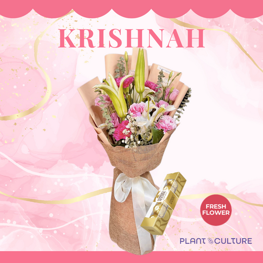 Krishnah  Mixed Fresh Flower Arrangement