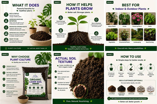 Plant Culture Organic Loam Soil 8kg – Ready to Use Garden Soil Mix for Indoor & Outdoor Plants