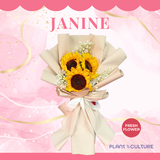 Janine Fresh Sunflower Bouquet Trio