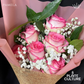 Pamela Pink Fresh Imported Flowers Bouquet 6pcs