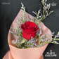 Venus Fresh Red Rose Imported Flower Bouquet 1pc