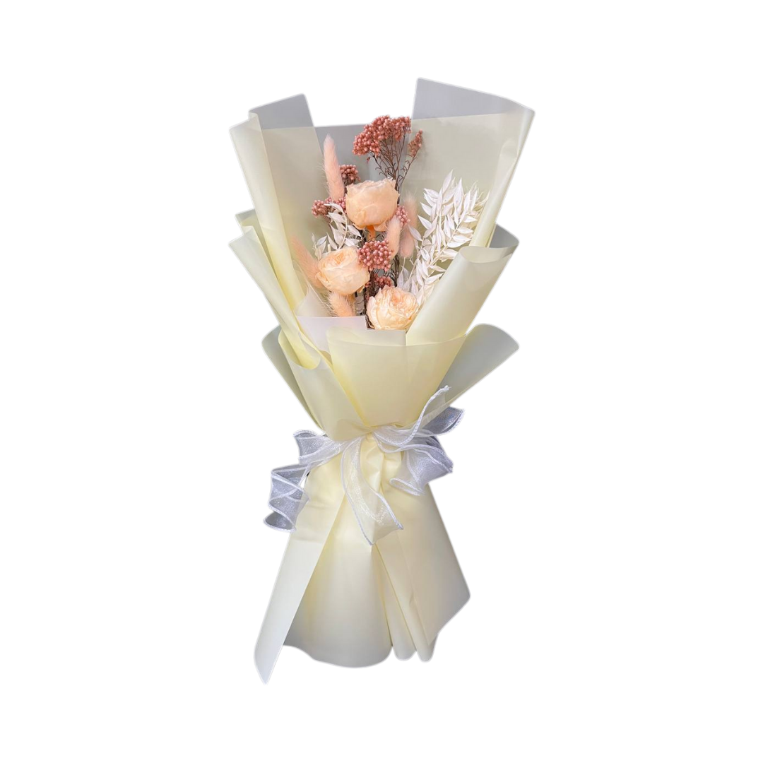 Peach Promise Preserved Dried Flower Arrangement