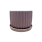 Plain Sandy Pot 4.5"x4" with Catch Plate