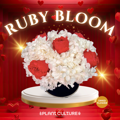 Ruby Bloom Preserved Dried Flower Arrangement