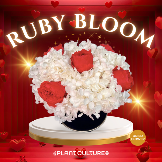 Ruby Bloom Preserved Dried Flower Arrangement