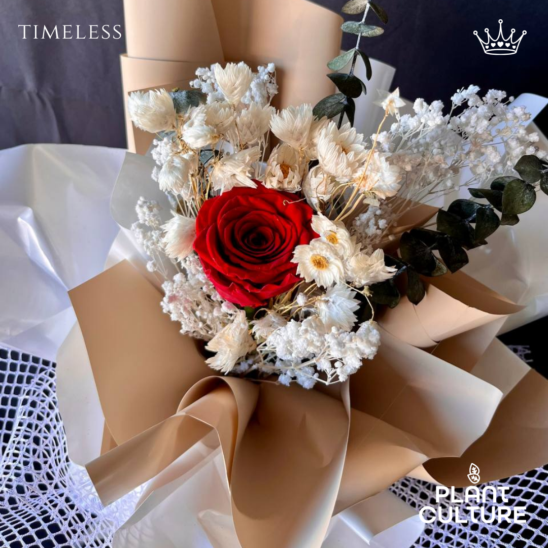 Timeless Preserved Red Dried Flower Arrangement