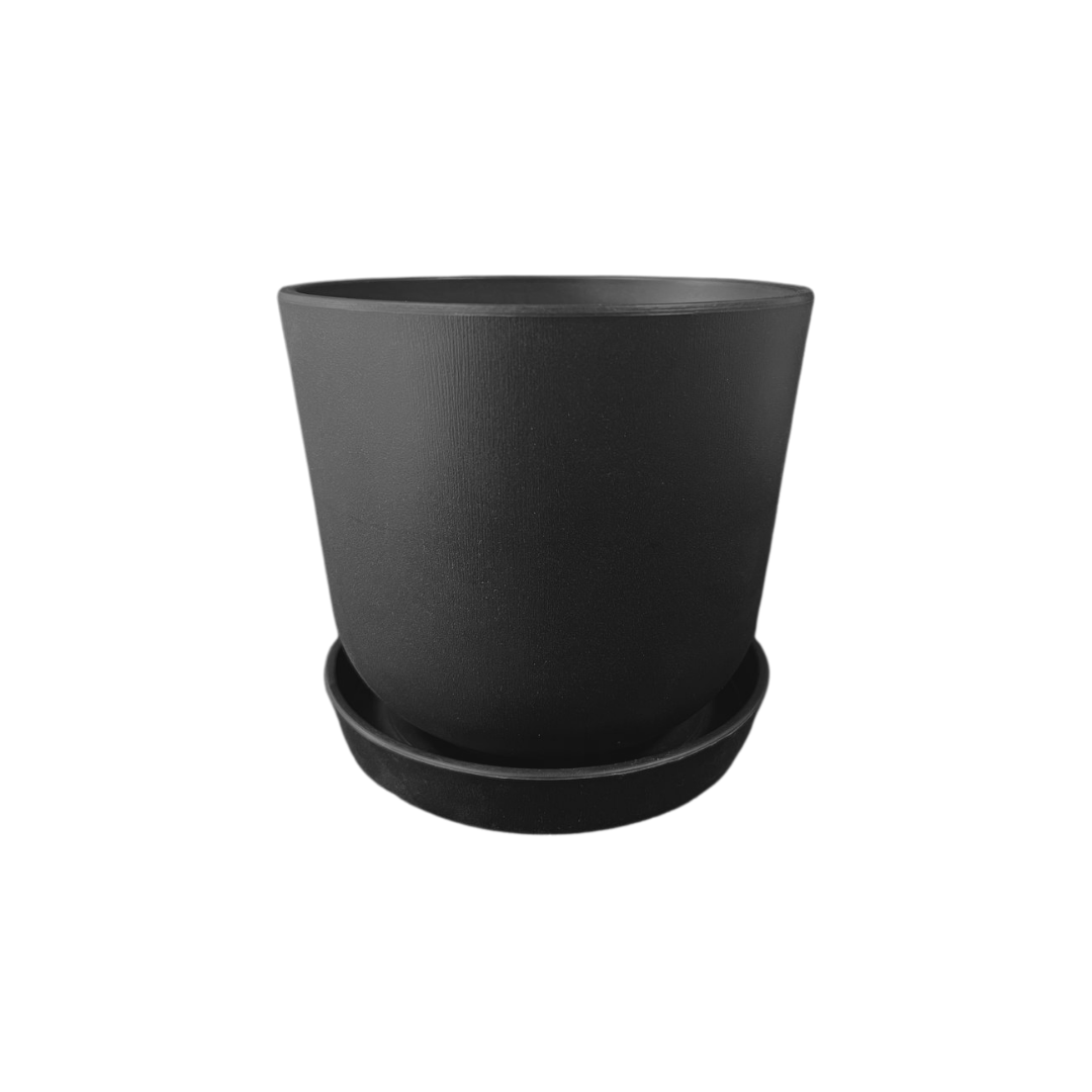 Plant Culture Urban Planter – Soft Round w/ Catch Plate for Plants