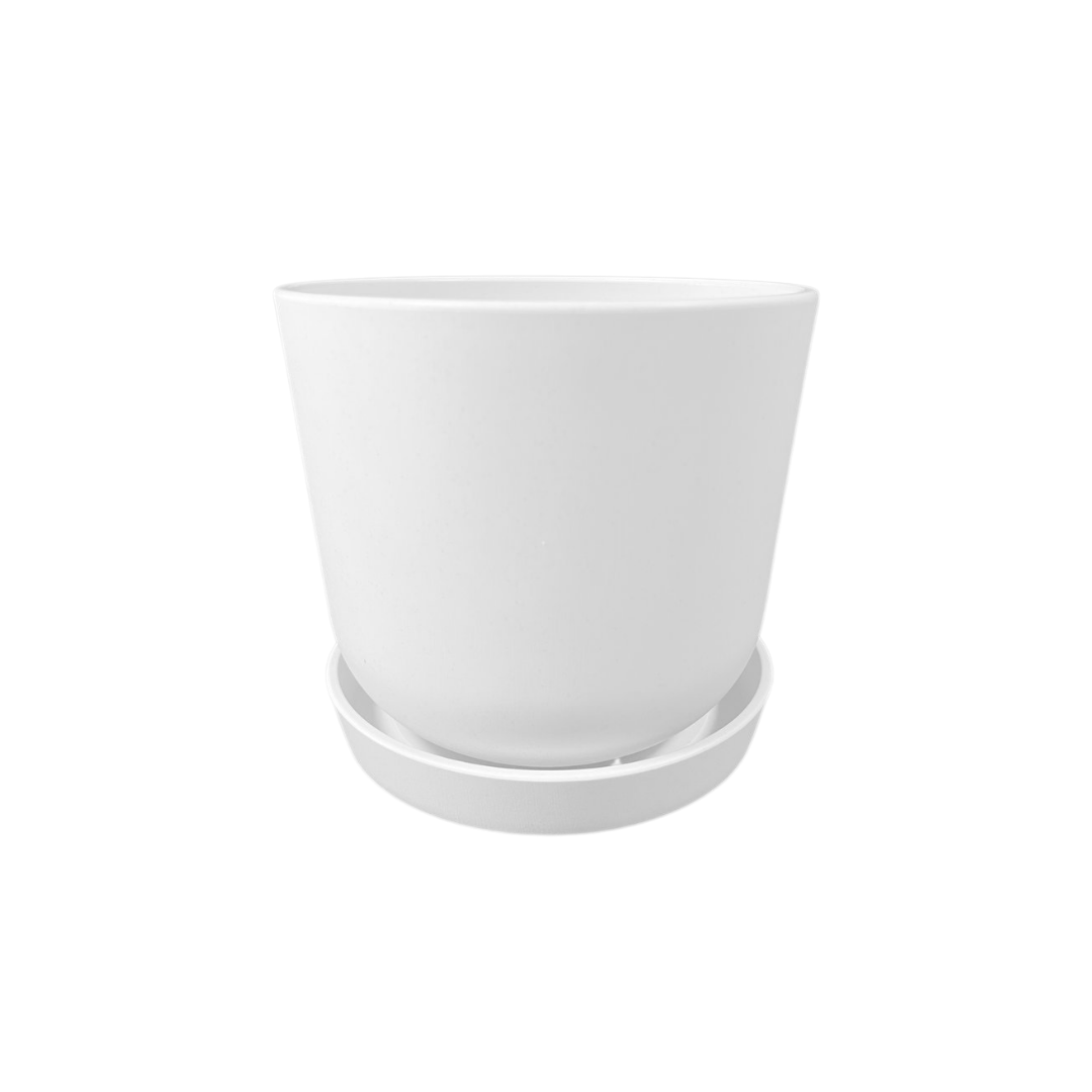 Plant Culture Urban Planter – Soft Round w/ Catch Plate for Plants