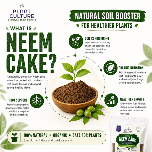 Plant Culture Nutri+ Neem Cake Organic Fertilizer & Soil Conditioner 50g/100g