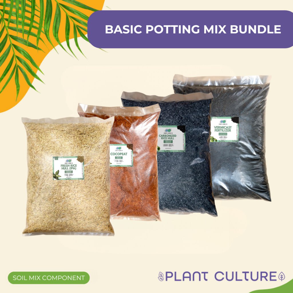 Plant Culture Basic Potting Mix Bundle | Cocopeat CRH Vermicast Fresh Ipa Soil Mix Set