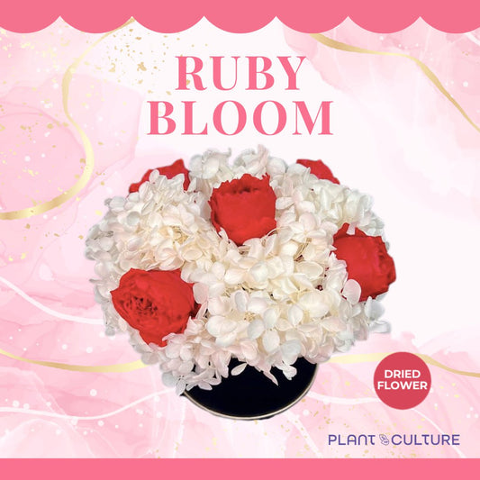 Ruby Blossom Dried Flower Arrangement