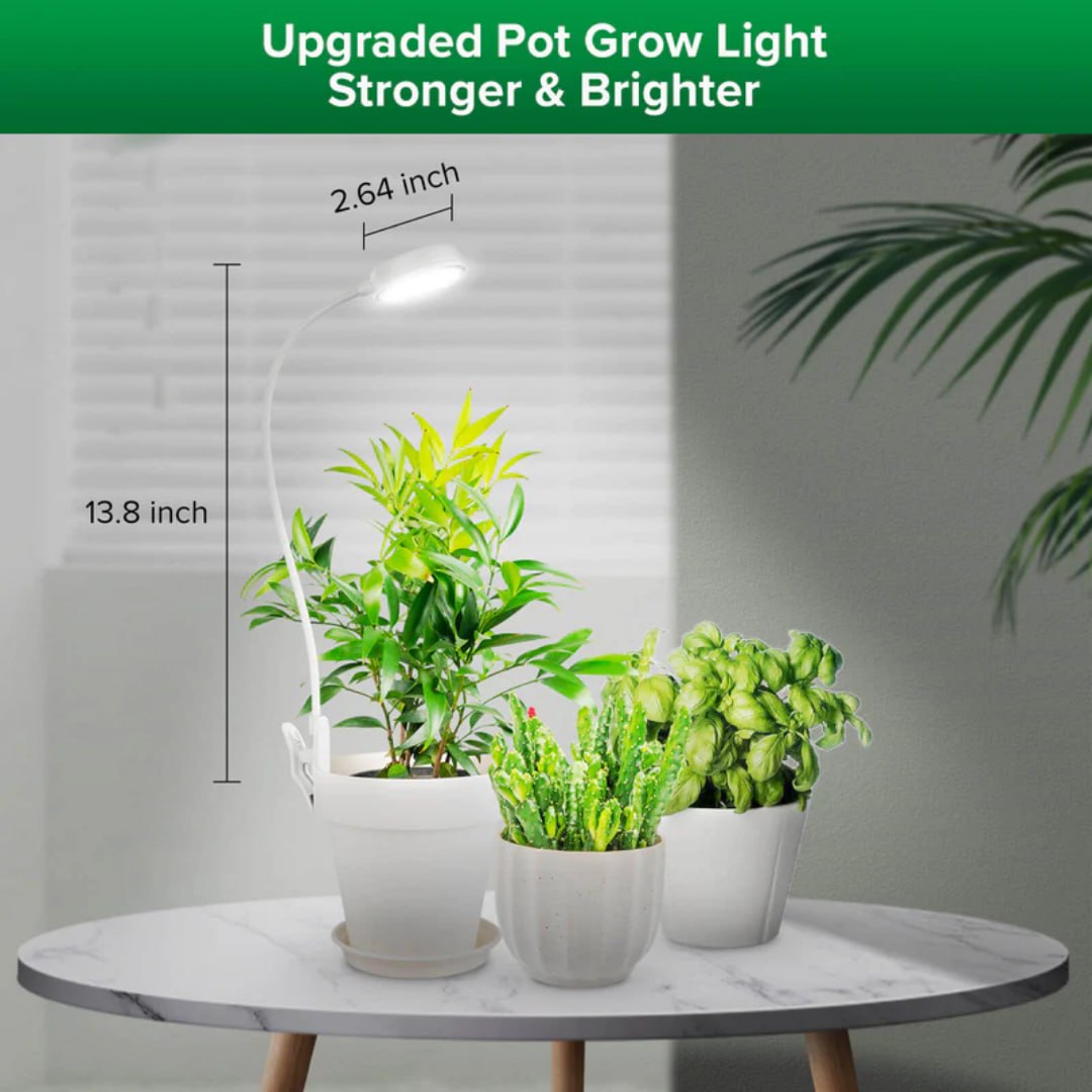 Sansi 10W Full Spectrum Pot Clip Grow Lights with Timer