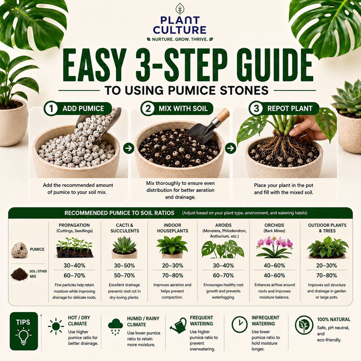 Plant Culture Pumice Stones 5KG | Premium Volcanic Pumice for Better Aeration, Drainage & Healthy Roots