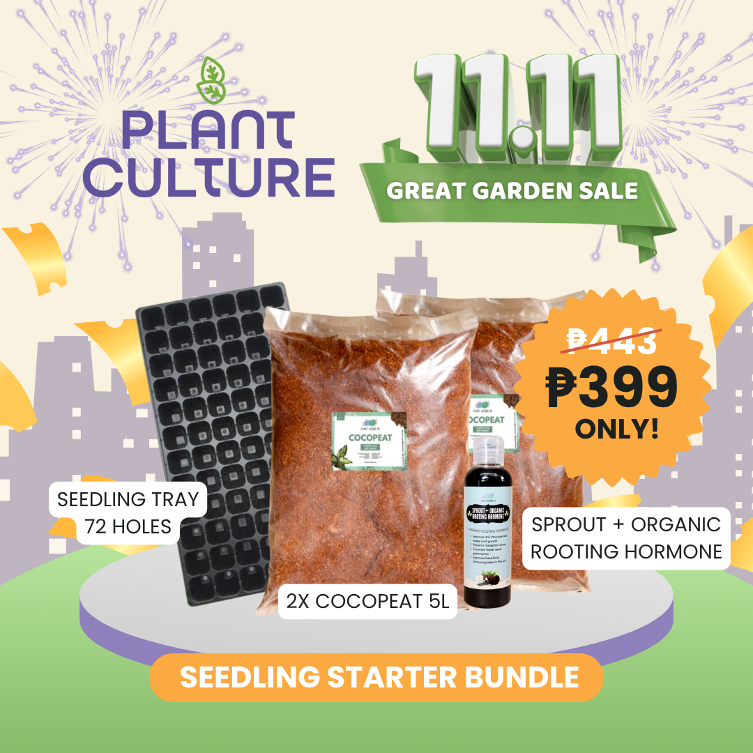 Bundle - Seedling Starter Kit  | Seedling Tray + Cocopeat 5L (2pcs) + Sprout Rooting Hormone 100ml for Faster Germination & Root Growth