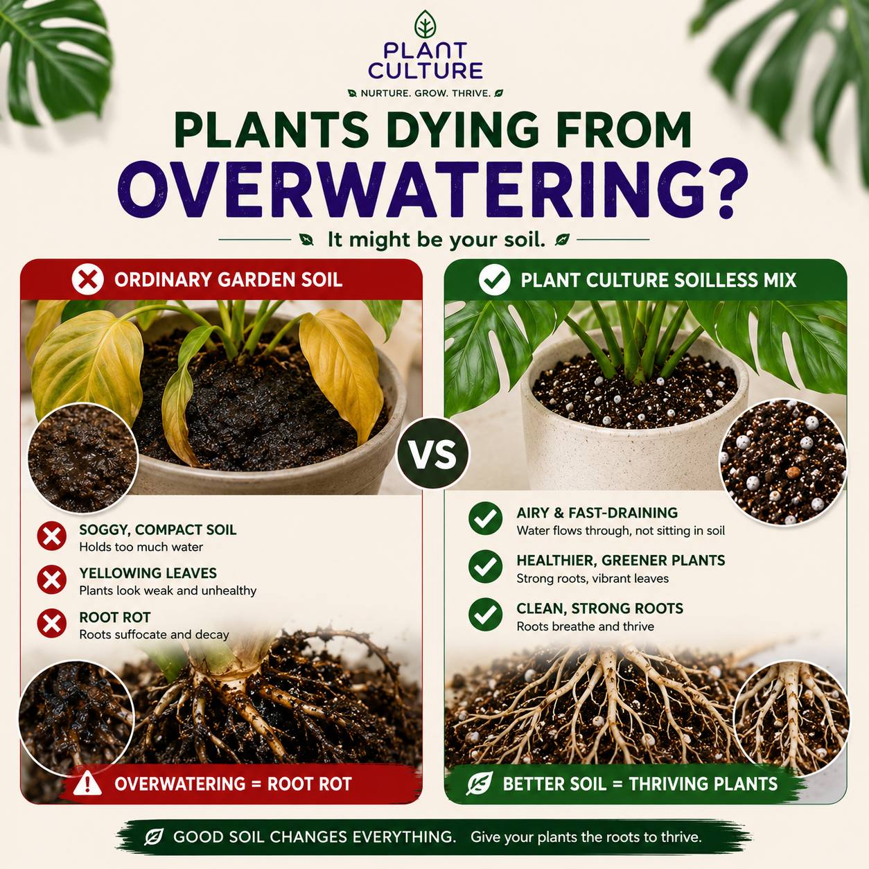 Plant Culture Cultured Soilless Potting Mix 1kg | 4kg Premium All-Purpose Soil-Free Mix
