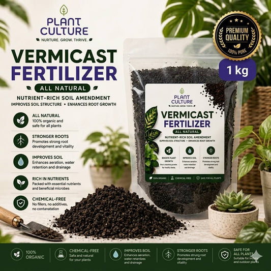 Plant Culture Vermicast Fertilizer 1kg Pure Organic Worm Castings Soil Booster