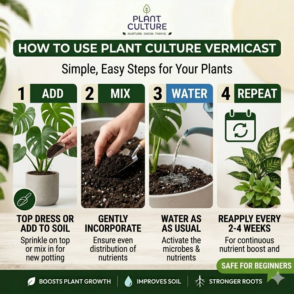 Plant Culture Vermicast Fertilizer 5kg Pure Organic Worm Castings Soil Booster