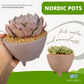 Nordic Minimalist Footed Melamine Planter | Plastic Pots